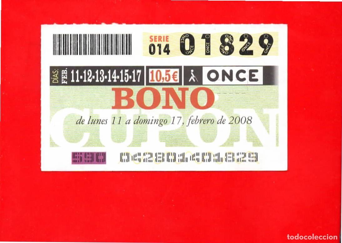 Cupones ONCE: Bono Cup&oacute;n de la ONCE sin Tarjeta del a&ntilde;o 2008