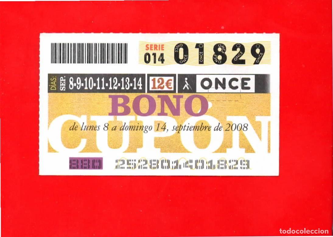 Cupones ONCE: Bono Cup&oacute;n de la ONCE sin Tarjeta del a&ntilde;o 2008