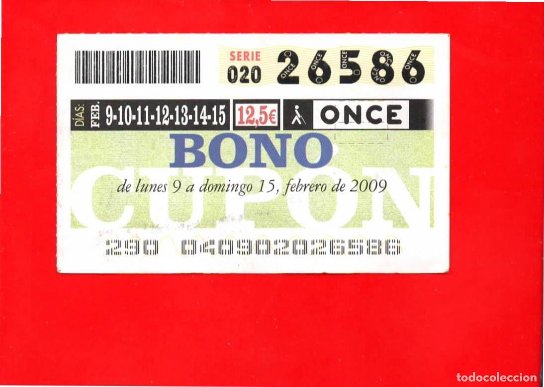 Cupones ONCE: Bono Cup&oacute;n de la ONCE sin Tarjeta del a&ntilde;o 2009