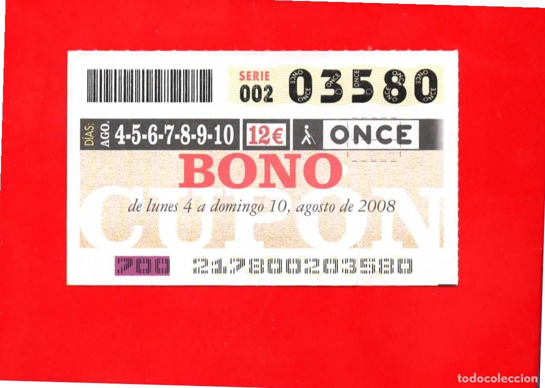 Cupones ONCE: Bono Cup&oacute;n de la ONCE sin Tarjeta del a&ntilde;o 2008