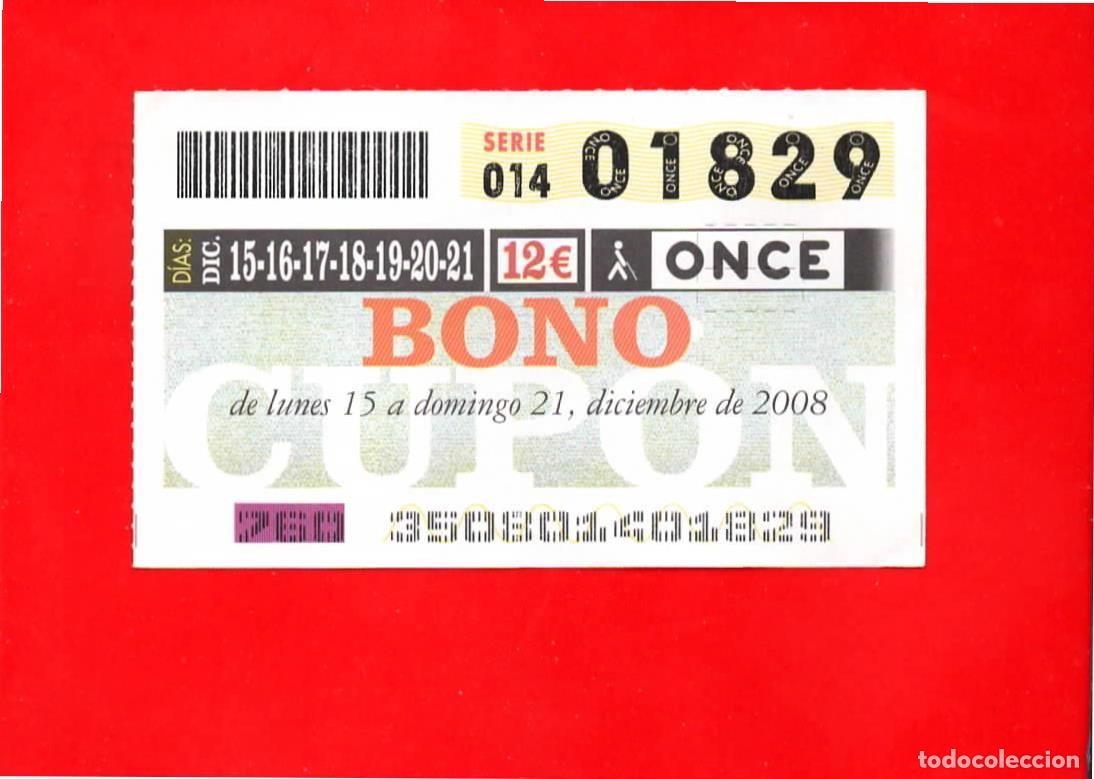 Cupones ONCE: Bono Cup&oacute;n de la ONCE sin Tarjeta del a&ntilde;o 2008