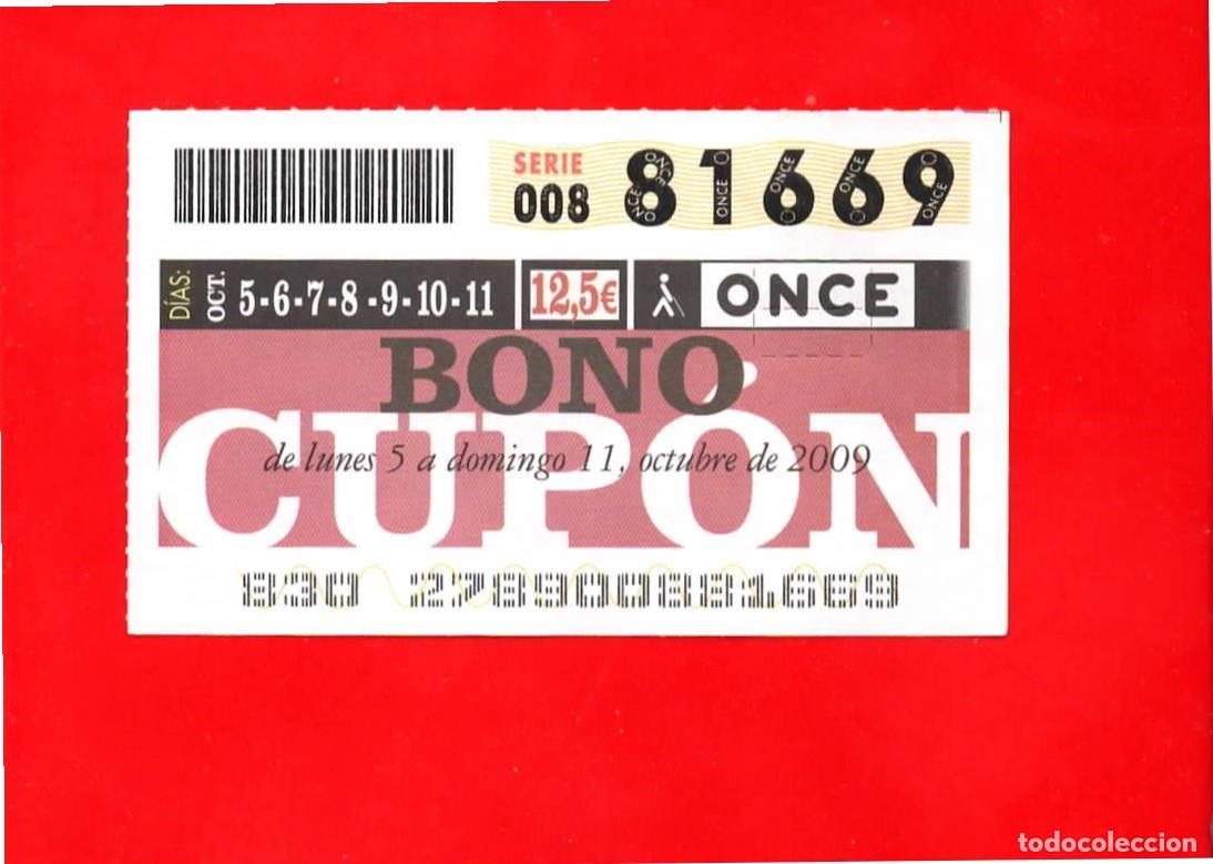 Cupones ONCE: Bono Cup&oacute;n de la ONCE sin Tarjeta del a&ntilde;o 2009