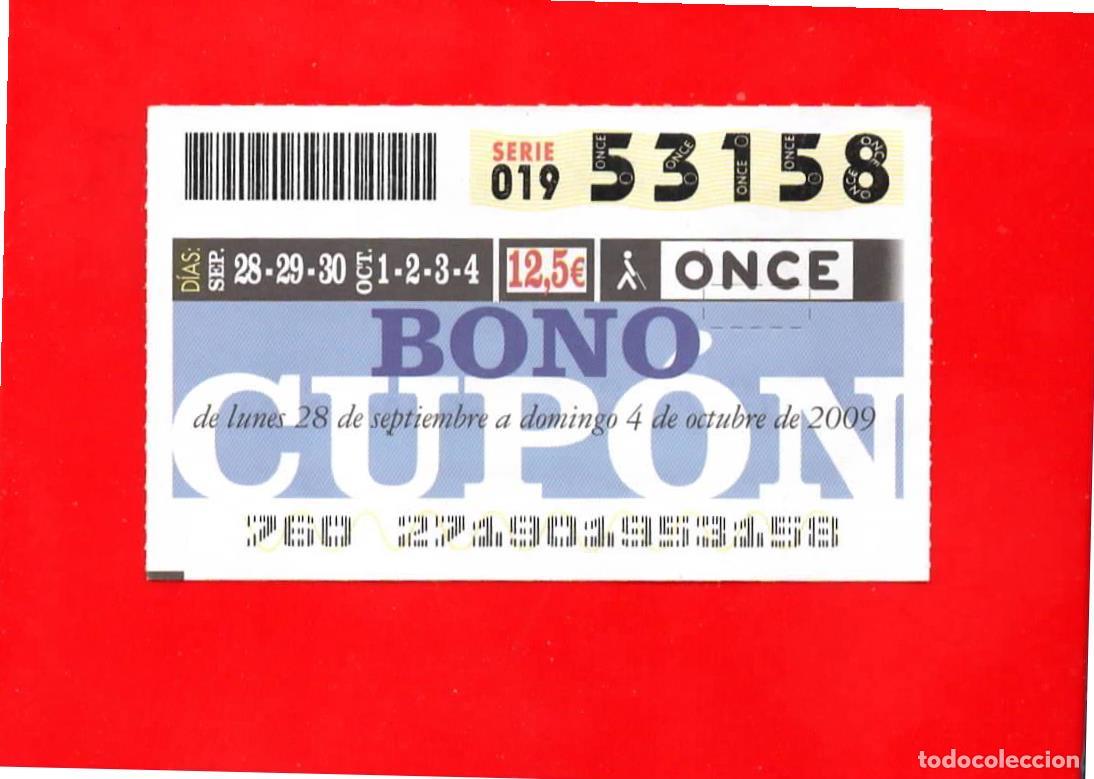 Cupones ONCE: Bono Cup&oacute;n de la ONCE sin Tarjeta del a&ntilde;o 2009