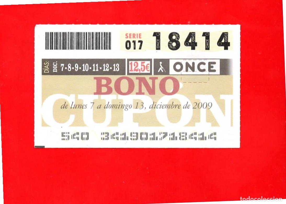 Cupones ONCE: Bono Cup&oacute;n de la ONCE sin Tarjeta del a&ntilde;o 2009