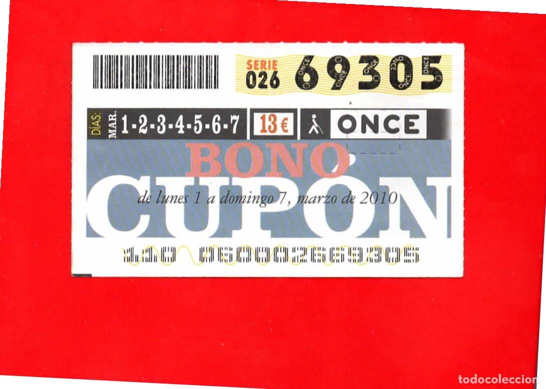 Cupones ONCE: Bono Cup&oacute;n de la ONCE sin Tarjeta del a&ntilde;o 2010