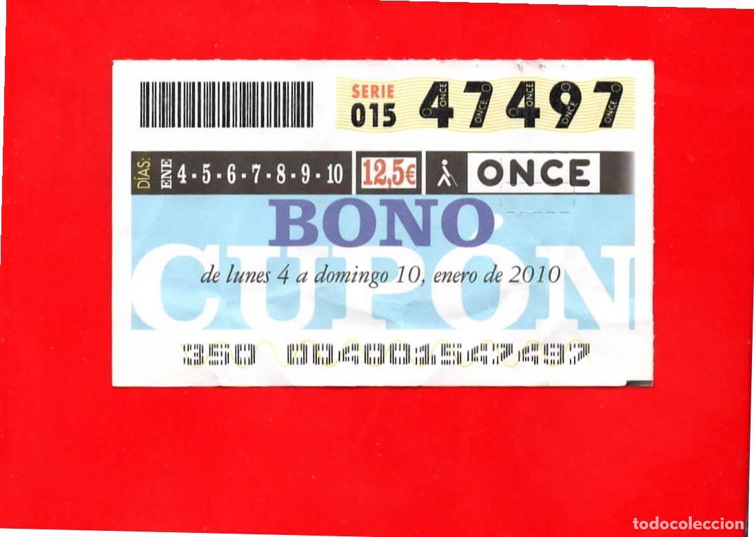 Cupones ONCE: Bono Cup&oacute;n de la ONCE sin Tarjeta del a&ntilde;o 2010