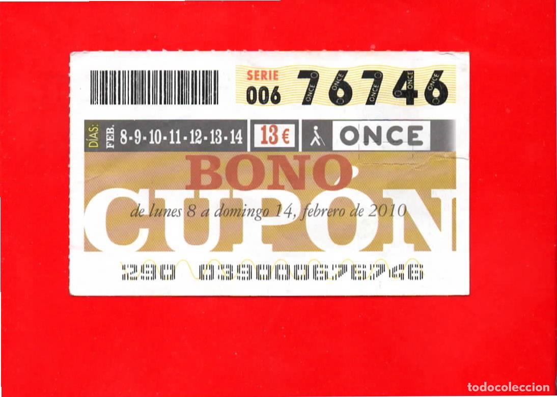 Cupones ONCE: Bono Cup&oacute;n de la ONCE sin Tarjeta del a&ntilde;o 2010
