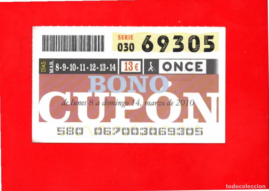 Cupones ONCE: Bono Cup&oacute;n de la ONCE sin Tarjeta del a&ntilde;o 2010
