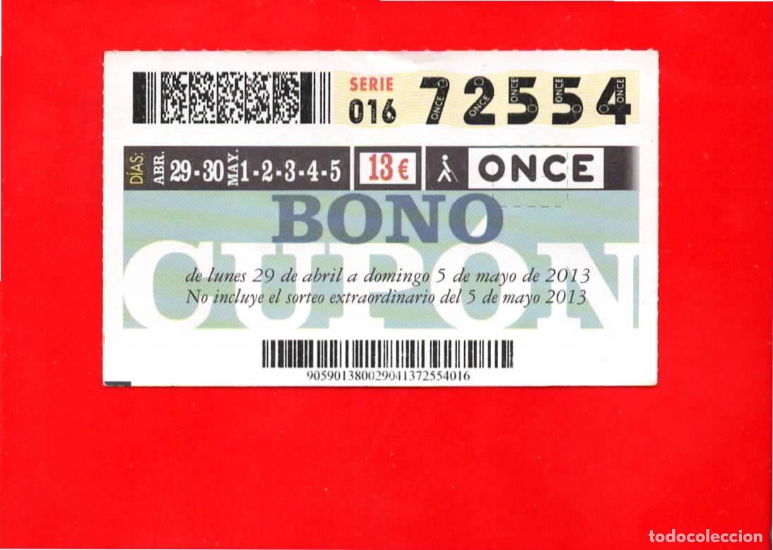 Cupones ONCE: Bono Cup&oacute;n de la ONCE sin Tarjeta del a&ntilde;o 2013