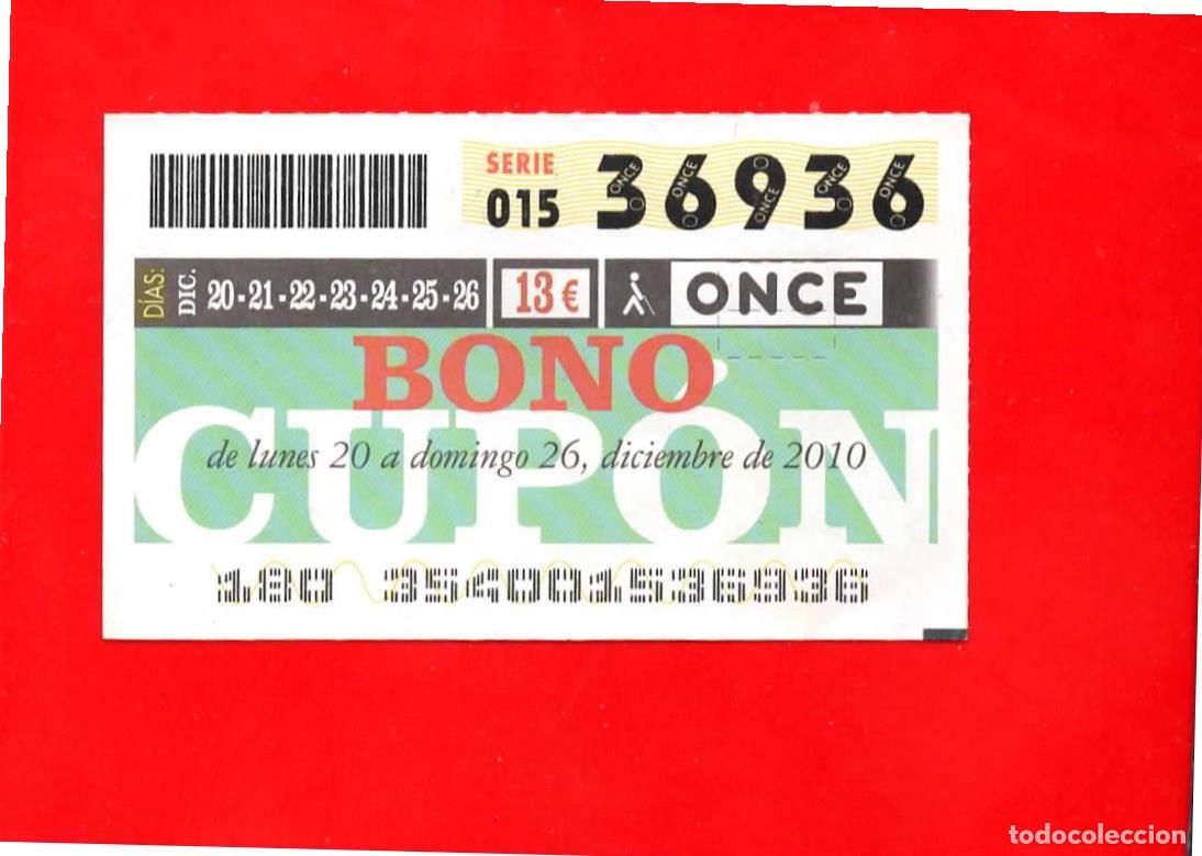 Cupones ONCE: Bono Cup&oacute;n de la ONCE sin Tarjeta del a&ntilde;o 2010