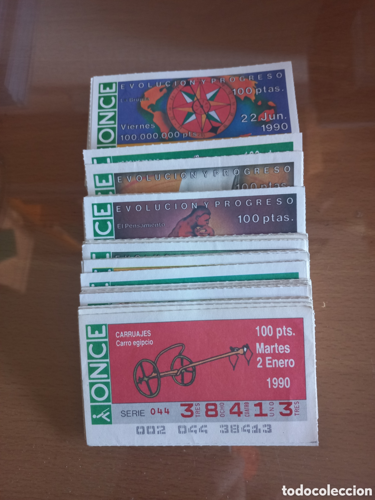 Cupones ONCE: CUPONES ONCE A&Ntilde;O 1990. - Foto 1