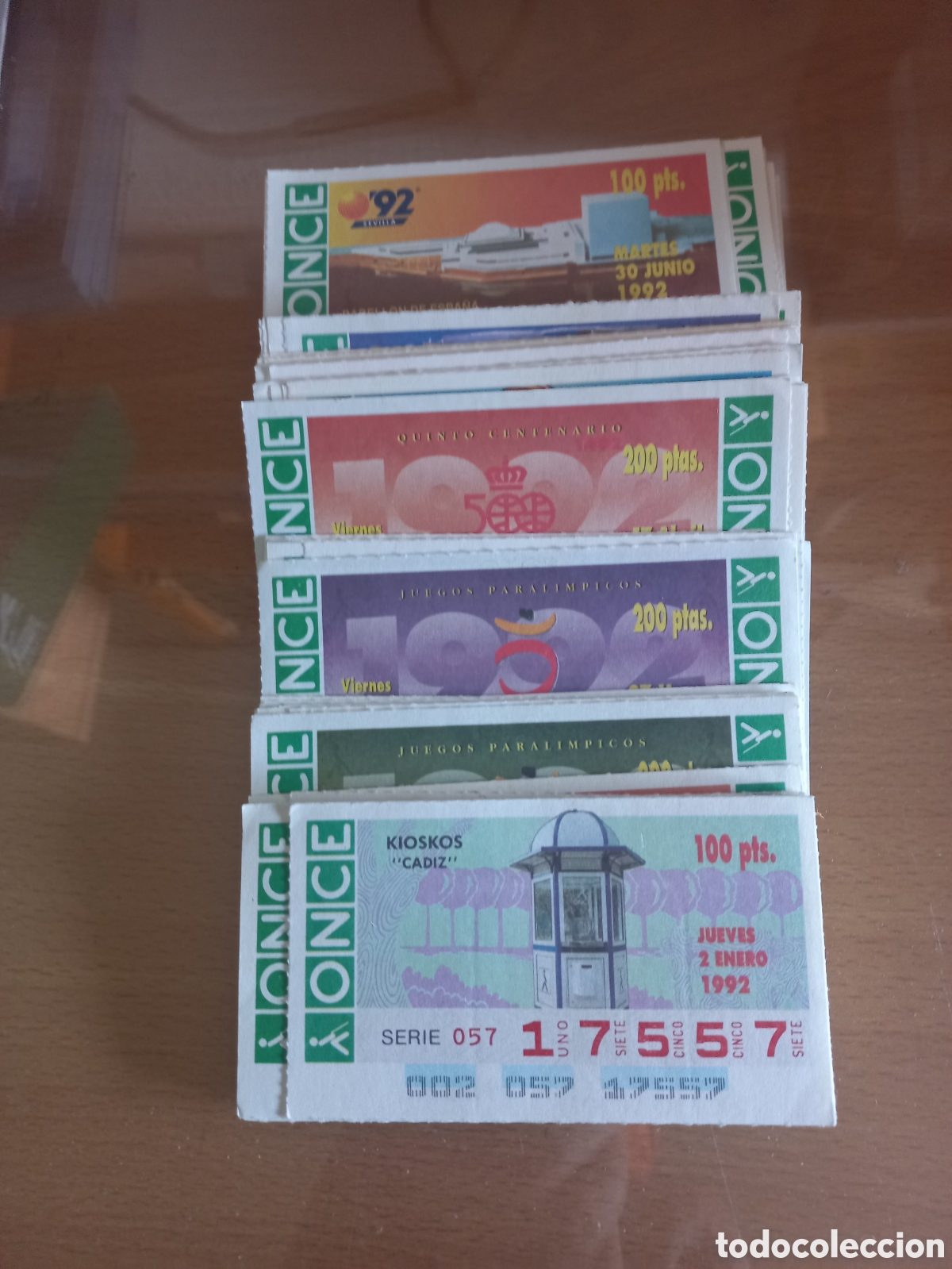 Cupones ONCE: CUPONES ONCE A&Ntilde;O 1992. - Foto 1