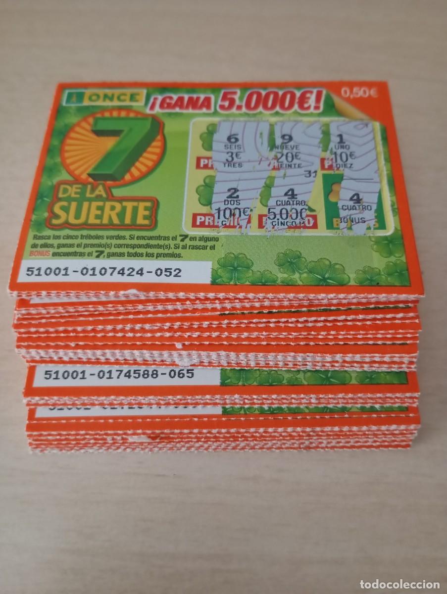 Cupones ONCE: 10 rascas de la Once 7 de la suerte - Foto 1