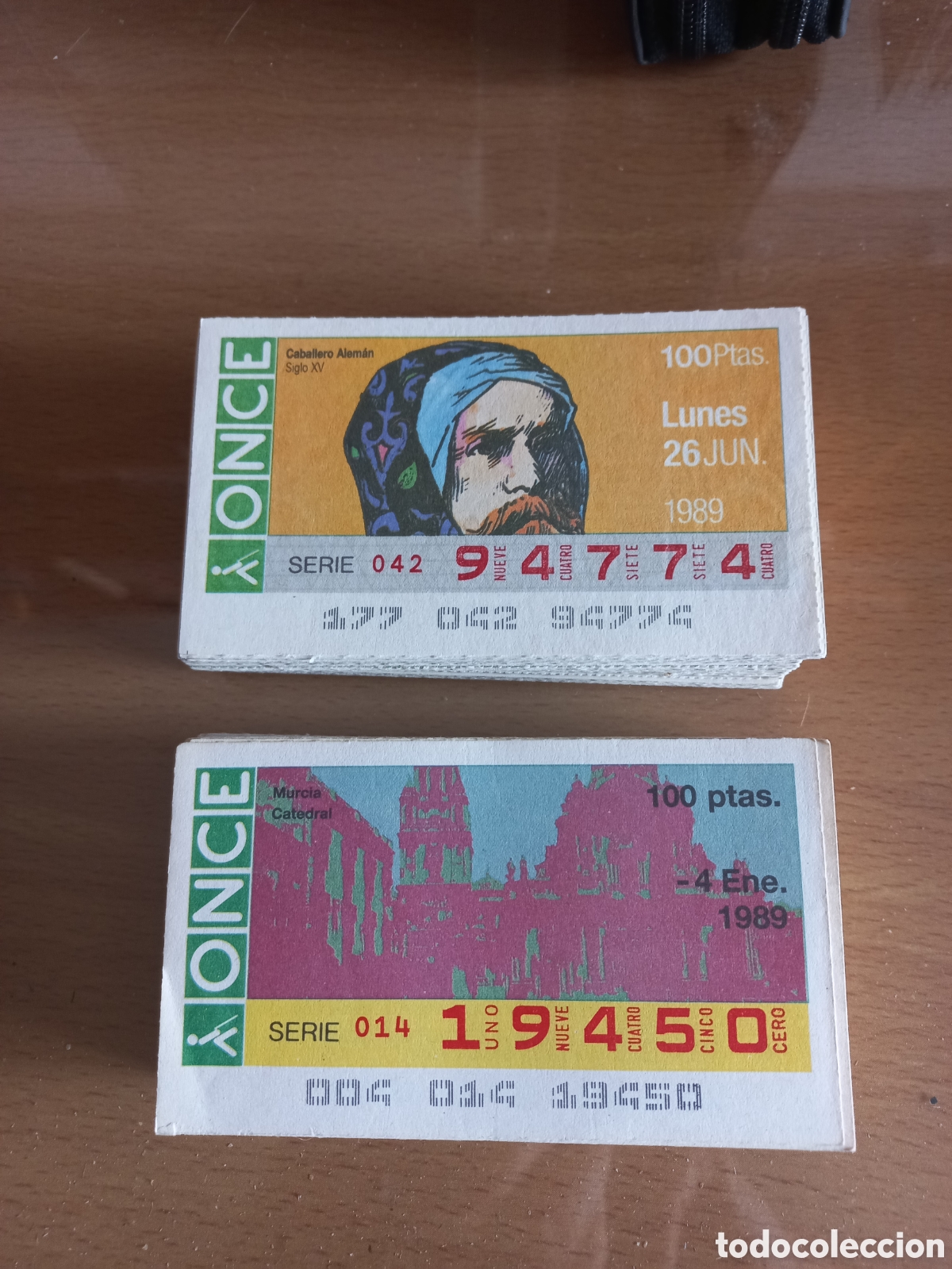 Cupones ONCE: CUPONES ONCE A&Ntilde;O 1989. - Foto 1