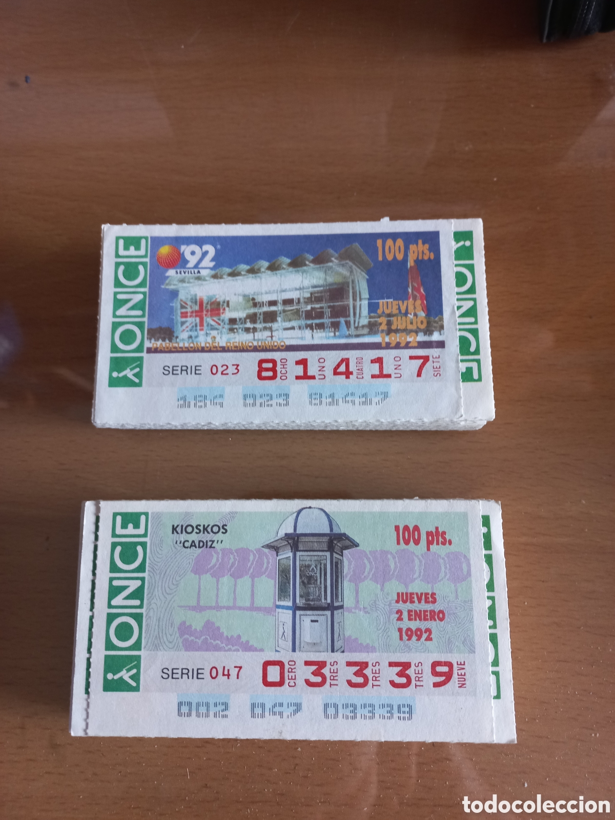 Cupones ONCE: CUPONES ONCE A&Ntilde;O 1992. - Foto 1