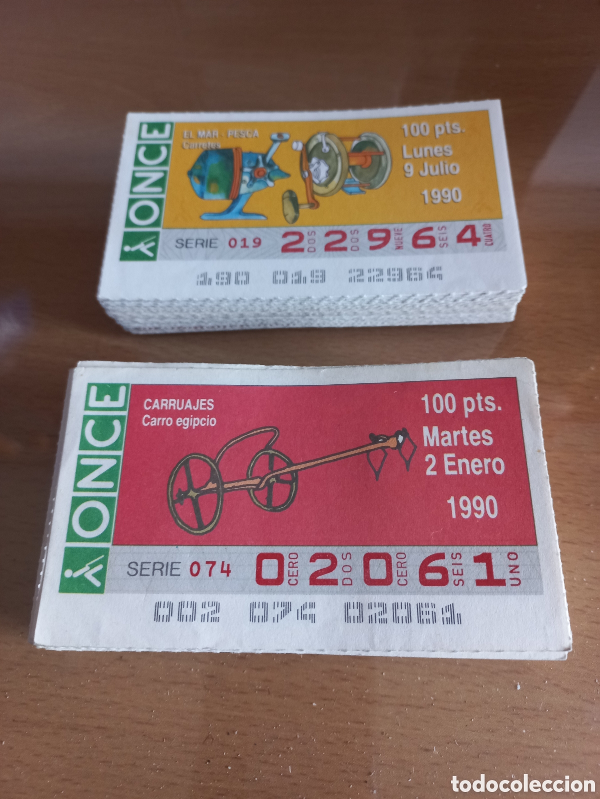 Cupones ONCE: CUPONES ONCE A&Ntilde;O 1990. - Foto 1