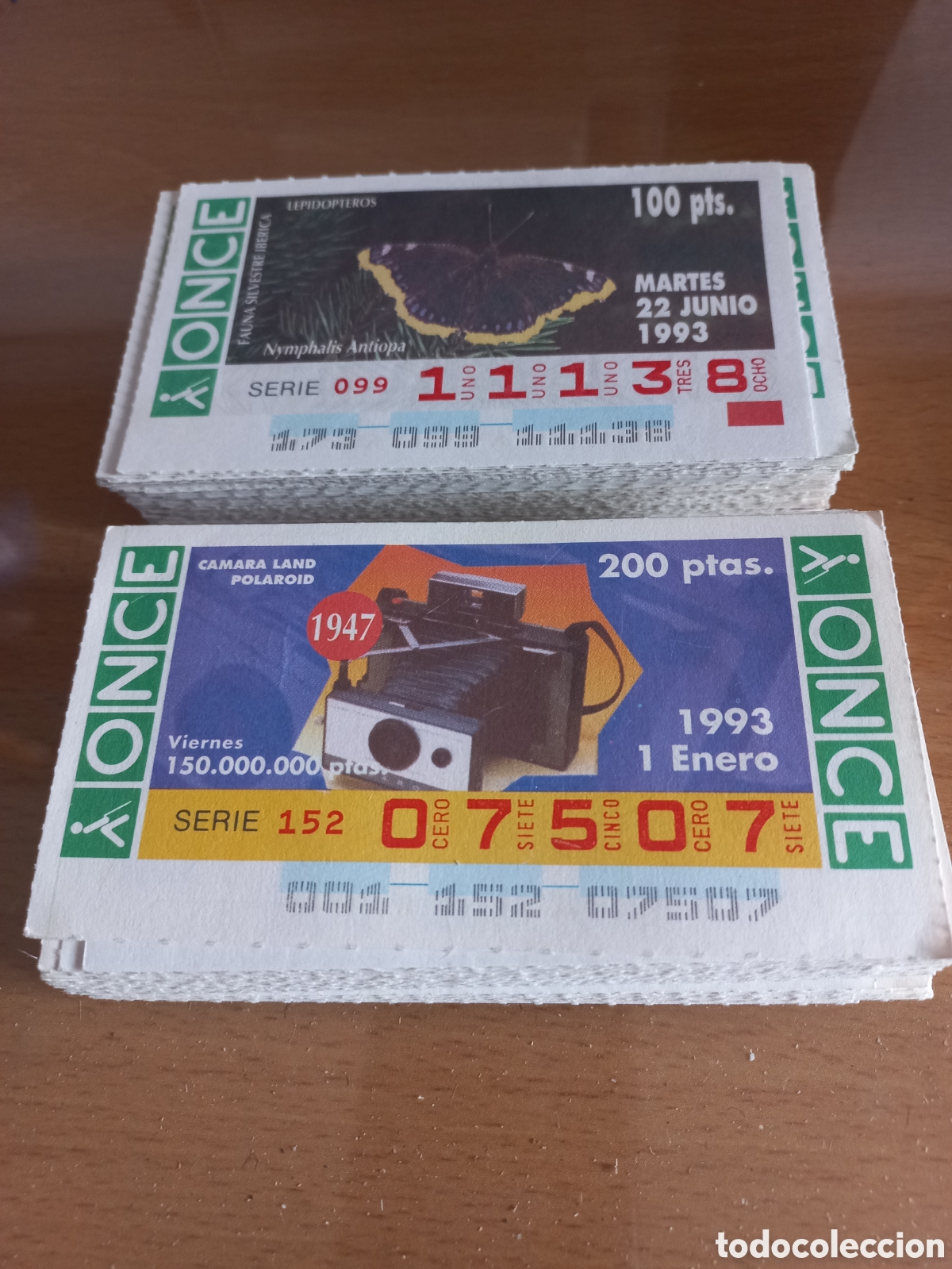 Cupones ONCE: CUPONES ONCE A&Ntilde;O 1993. - Foto 1