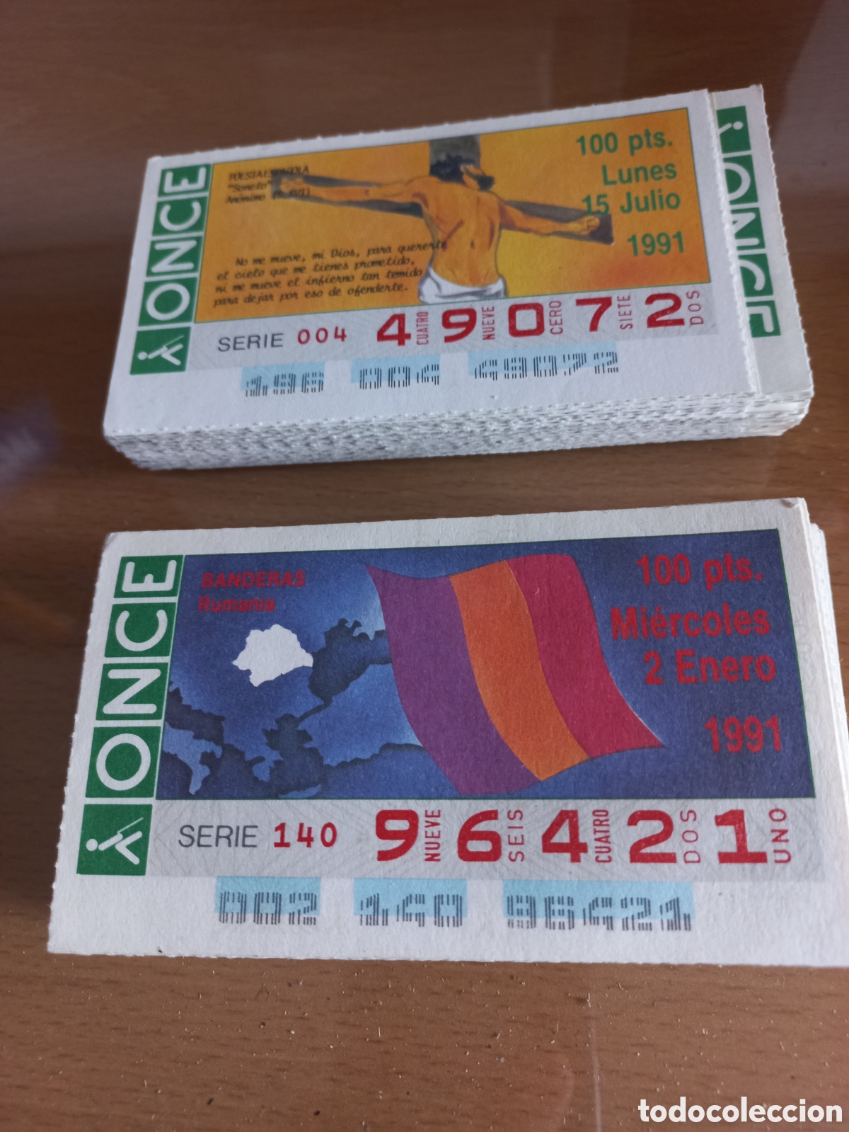 Cupones ONCE: CUPONES ONCE A&Ntilde;O 1991. - Foto 1