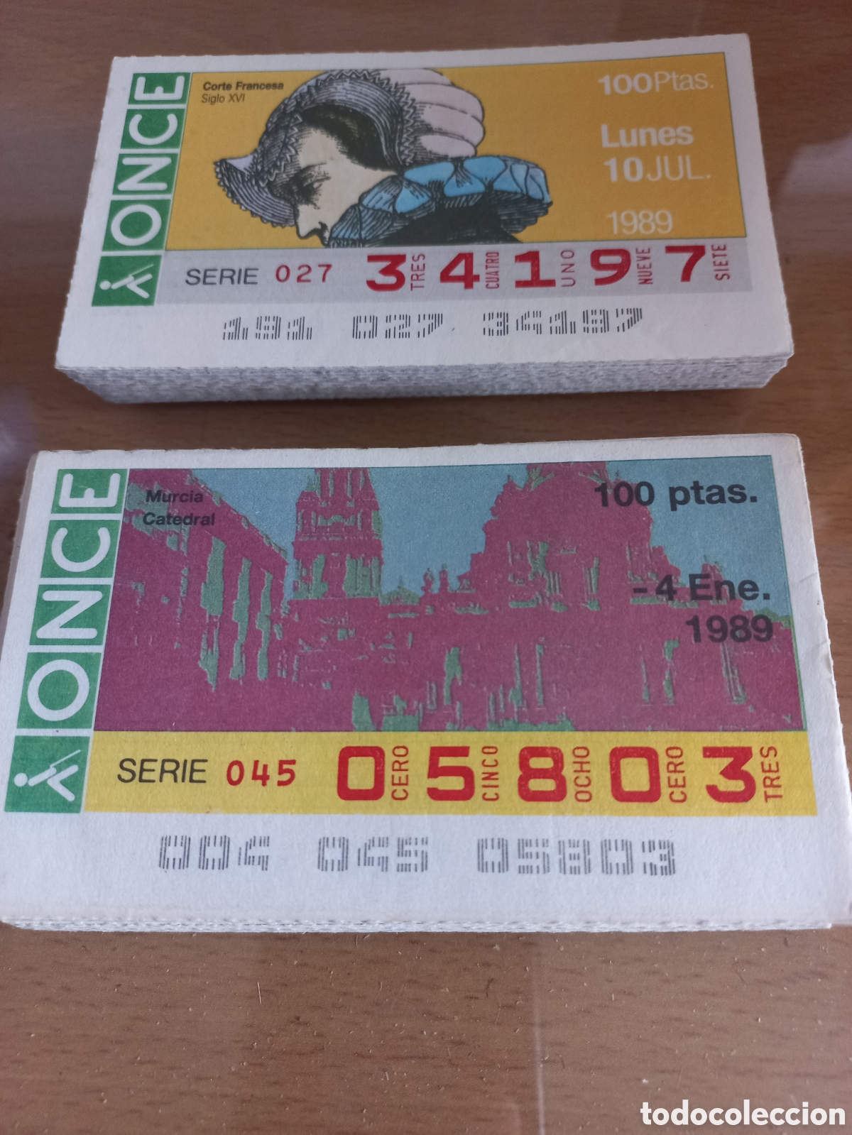 Cupones ONCE: CUPONES ONCE A&Ntilde;O 1989. - Foto 1