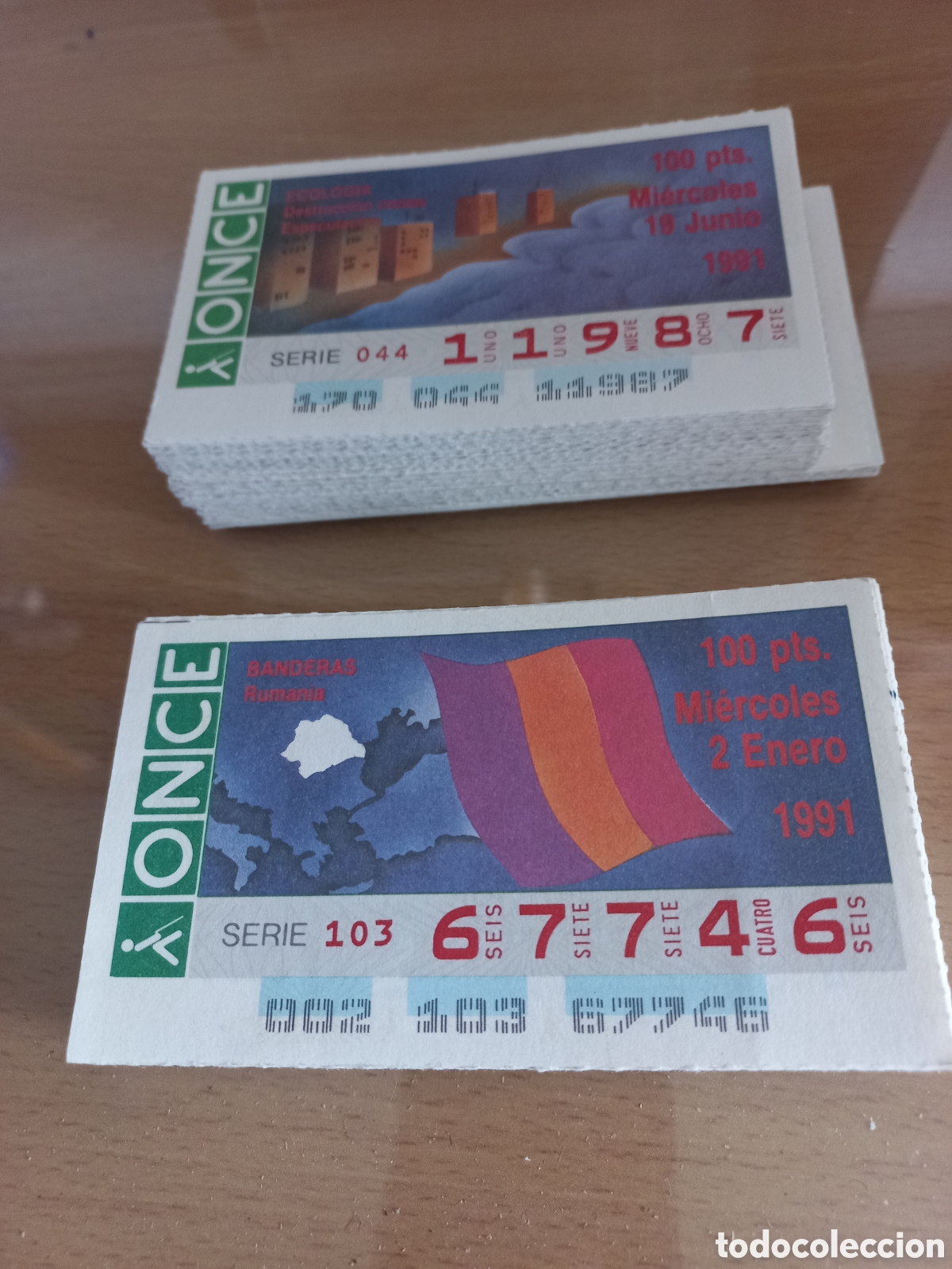 Cupones ONCE: CUPONES ONCE A&Ntilde;O 1991 - Foto 1