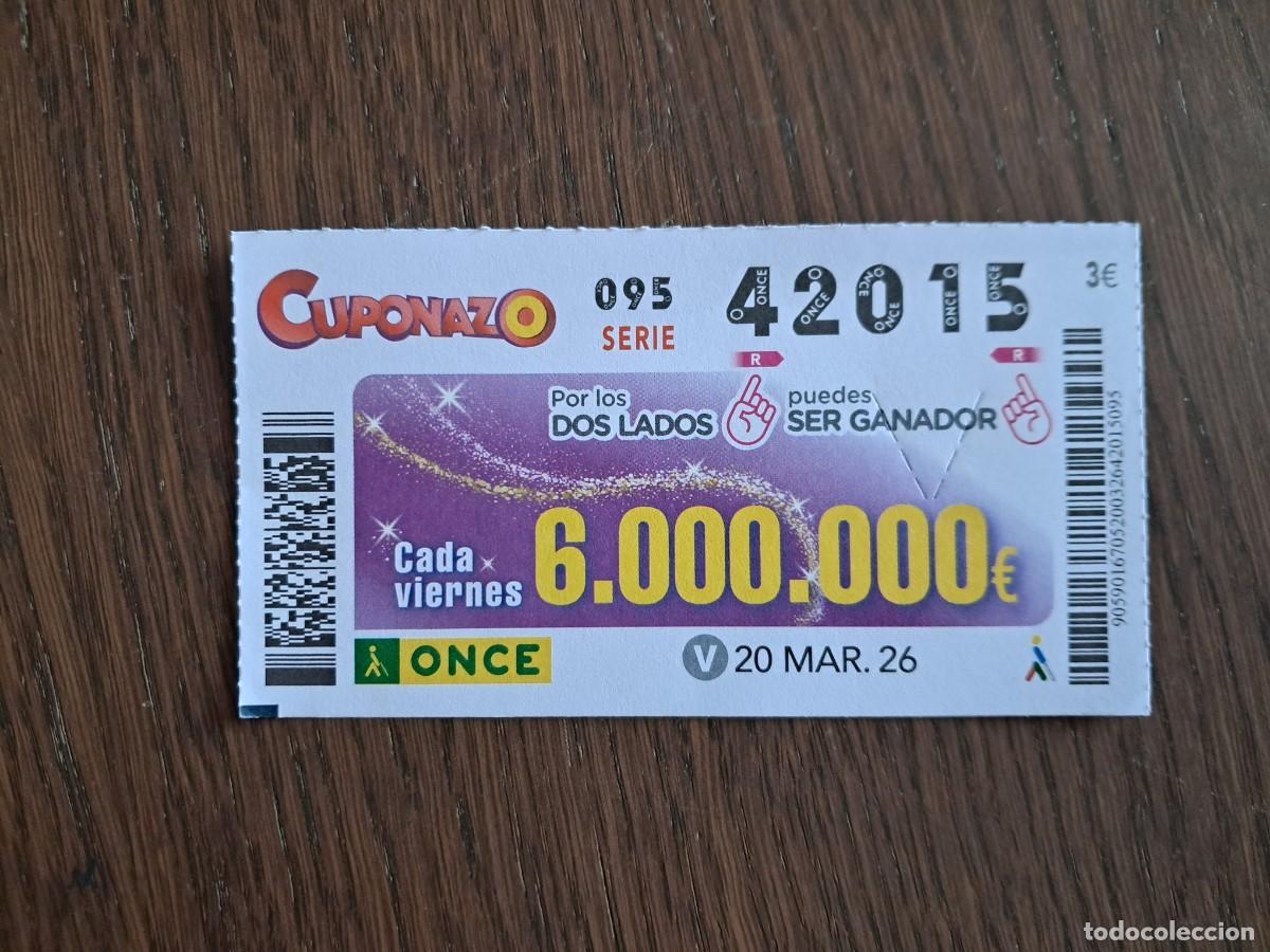 Cupones ONCE: cup&oacute;n once 20-03-26, cuponazo del viernes. n&ordm; 42.015.