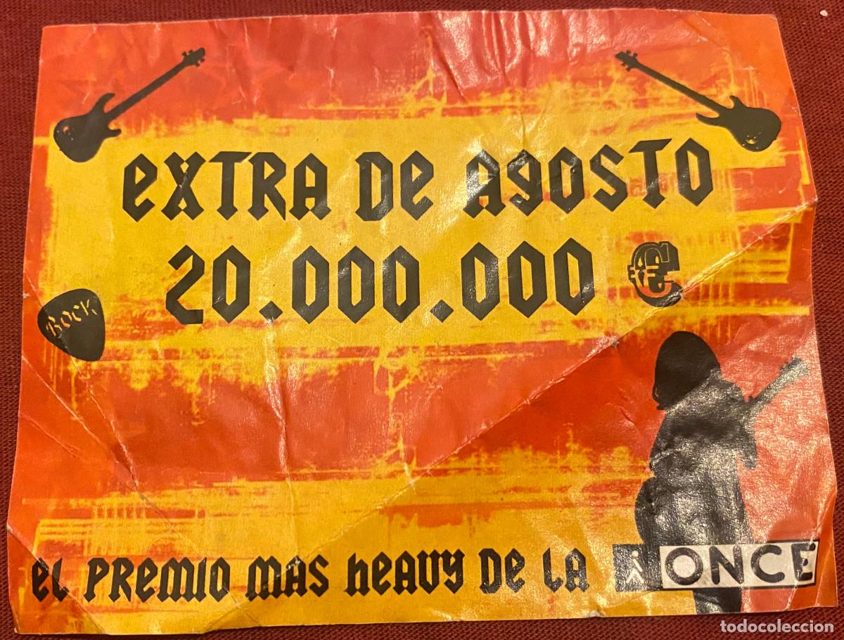 Cupones ONCE: Octavilla promocional del Cup&oacute;n Extra de Verano 2007 de la ONCE. Campa&ntilde;a 'El Premio M&aacute;s Heavy'.