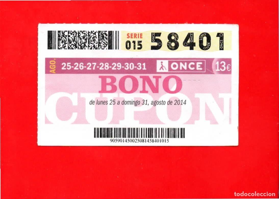 Cupones ONCE: Bono Cup&oacute;n de la ONCE sin Tarjeta del a&ntilde;o 2014