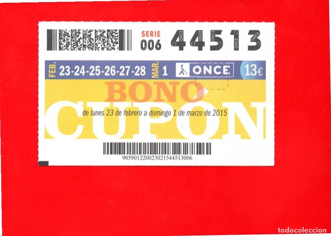 Cupones ONCE: Bono Cup&oacute;n de la ONCE sin Tarjeta del a&ntilde;o 2015