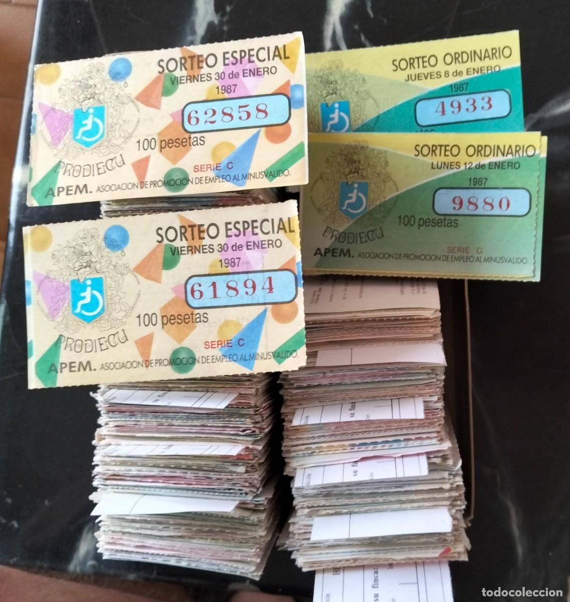 Cupones ONCE: LOTR5 CUPONES DE LOTERIA ASOCIACION MINUSVALIDOS PRODIECU