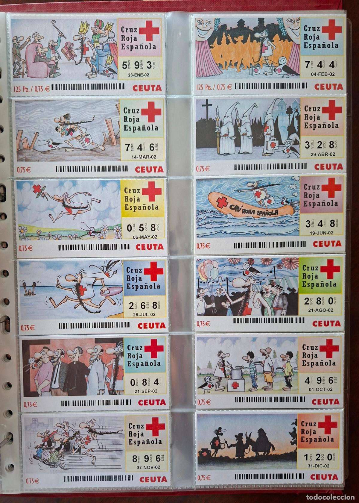 Cupones ONCE: 12 CALENDARIOS DE COCA COLA 2002.