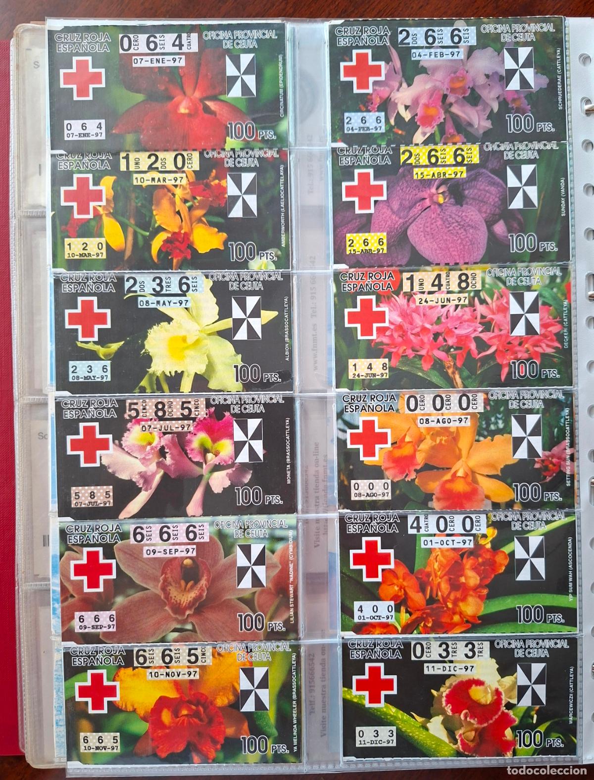 Cupones ONCE: A&Ntilde;O 1997 COMPLETO LOTER&Iacute;A CRUZ ROJA DE CEUTA.