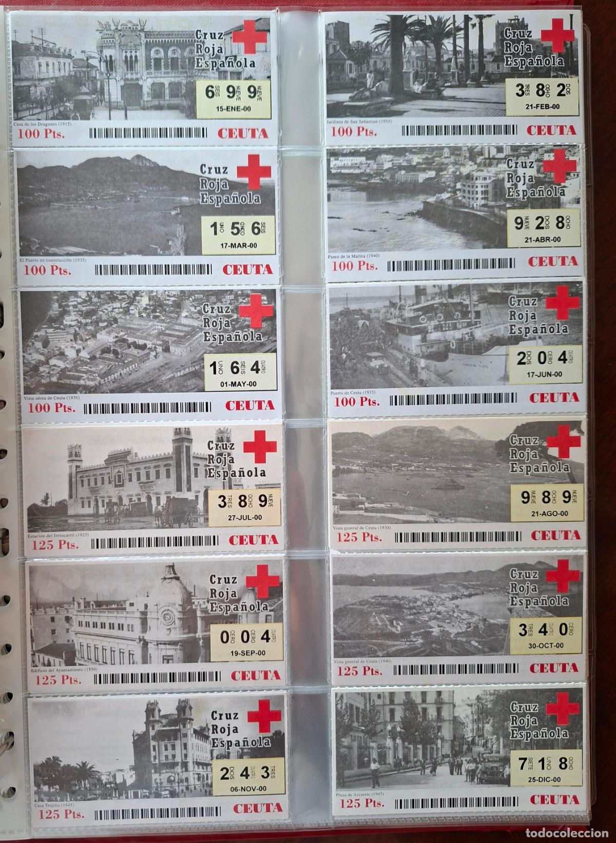 Cupones ONCE: A&Ntilde;O 2000 COMPLETO LOTER&Iacute;A CRUZ ROJA DE CEUTA.