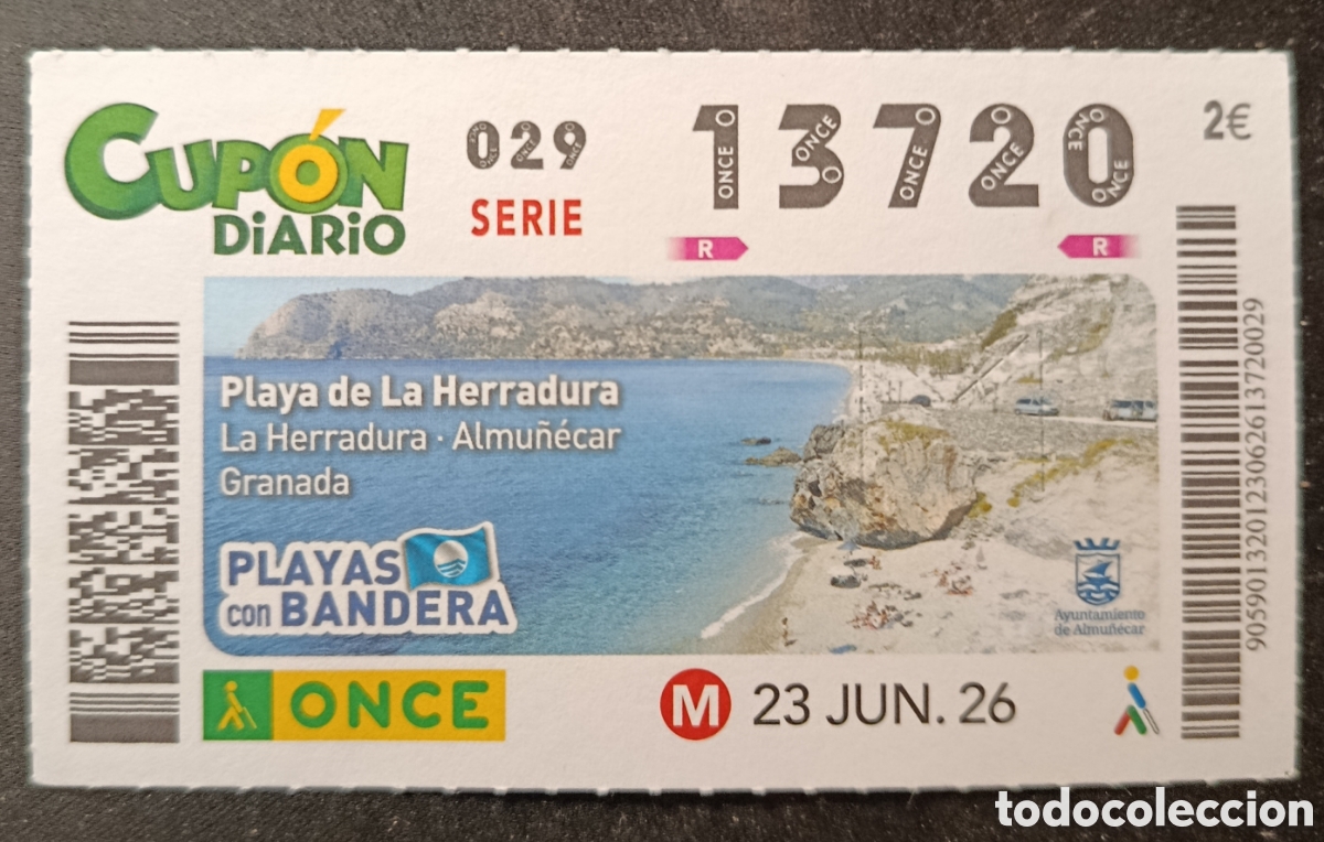Cupones ONCE: N&deg; 13720 (23/JUNIO/2026)-GRANADA
