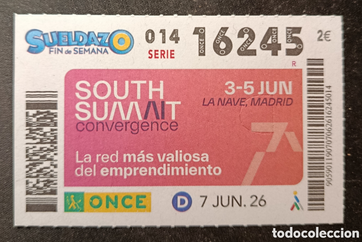 Cupones ONCE: N&deg; 16245 (7/JUNIO/2026)-MADRID