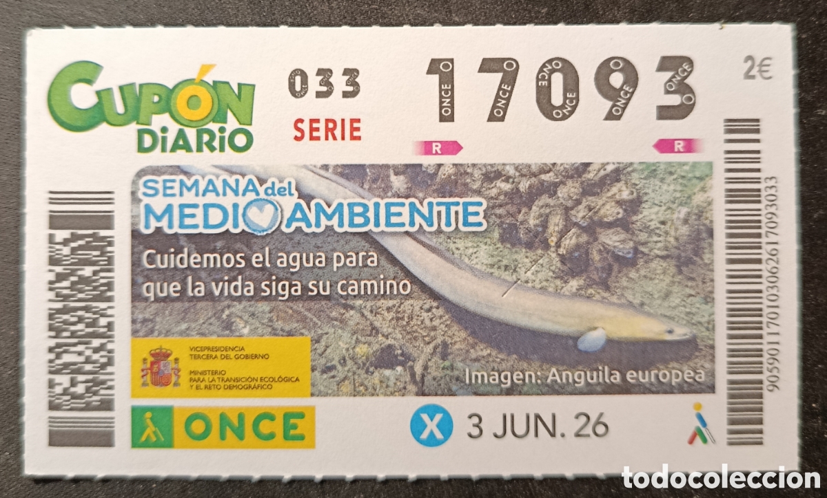 Cupones ONCE: N&deg; 17093 (3/JUNIO/2026)