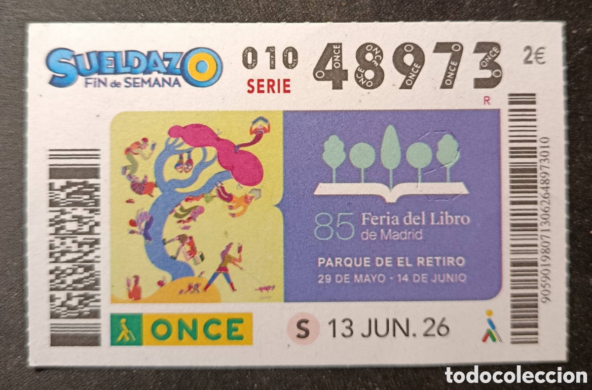 Cupones ONCE: N&deg; 48973 (13/JUNIO/2026)-MADRID