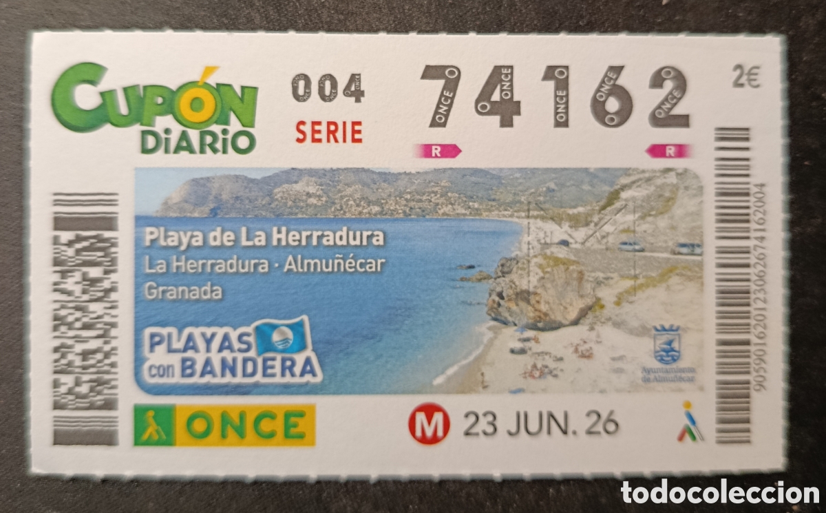 Cupones ONCE: N&deg; 74162 (23/JUNIO/2026)-GRANADA