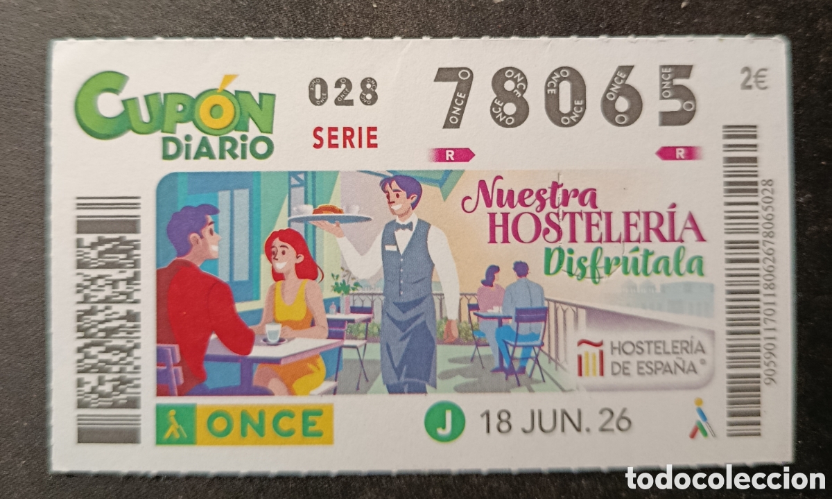 Cupones ONCE: N&deg; 78065 (18/JUNIO/2026)