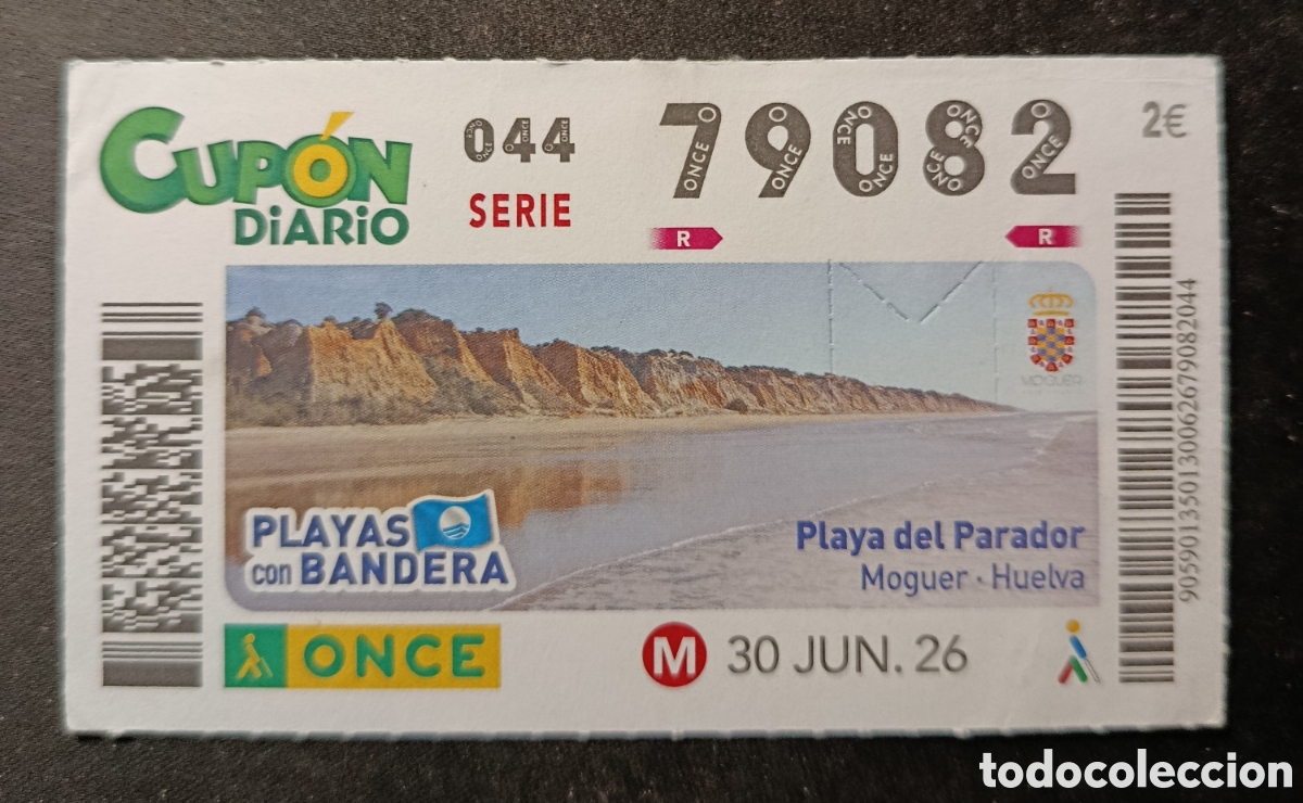 Cupones ONCE: N&deg; 79082 (30/JUNIO/2026)-HUELVA