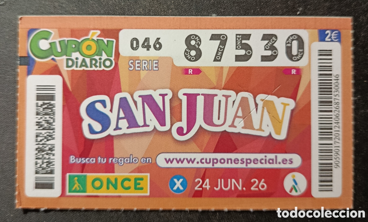 Cupones ONCE: N&deg; 87530 (24/JUNIO/2026)