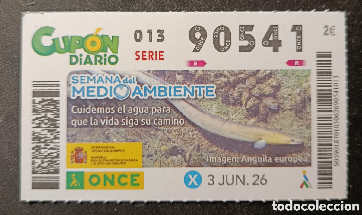 Cupones ONCE: N&deg; 90541 (3/JUNIO/2026)