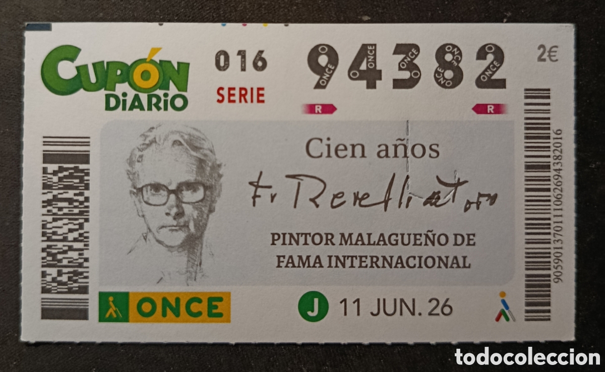 Cupones ONCE: N&deg; 94382 (11/JUNIO/2026)-M&Aacute;LAGA