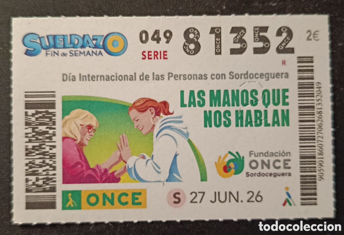 Cupones ONCE: N&deg; 81352 (27/JUNIO/2026)