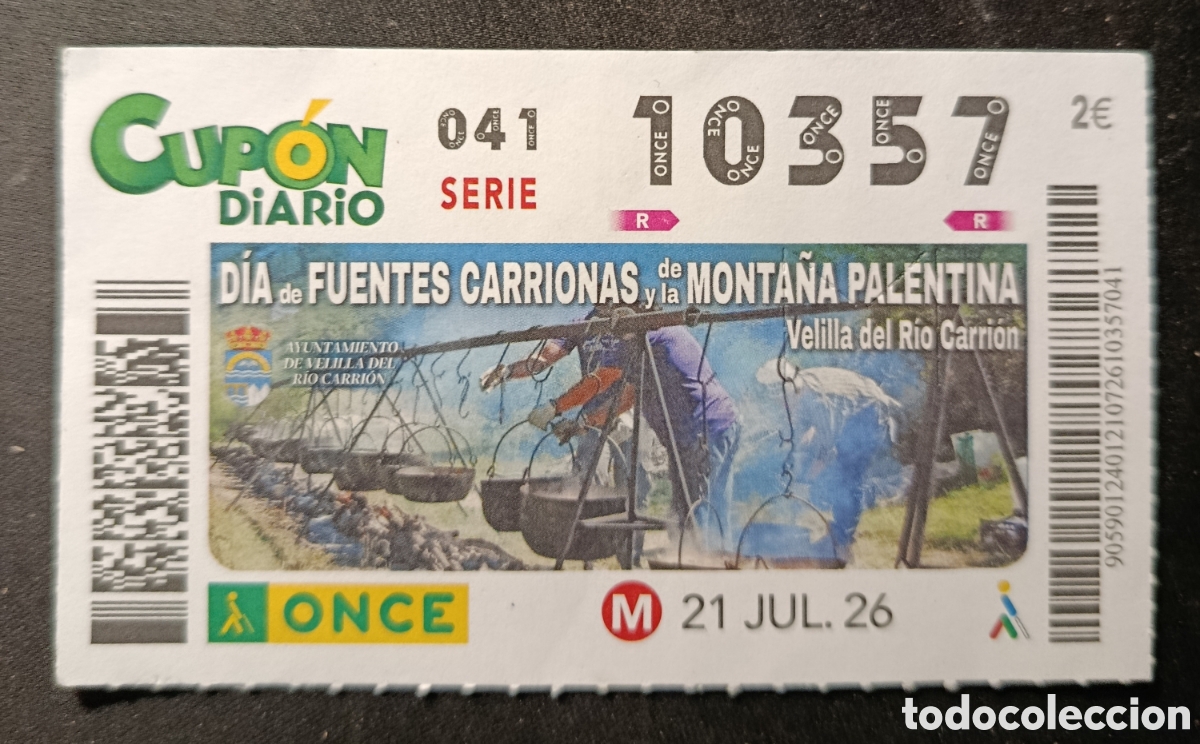 Cupones ONCE: N&deg; 10357 (21/JULIO/2026)-PALENCIA