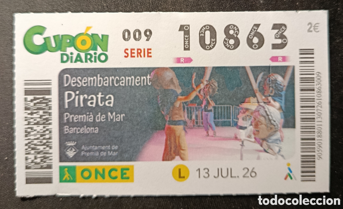 Cupones ONCE: N&deg; 10863 (13/JULIO/2026)-BARCELONA