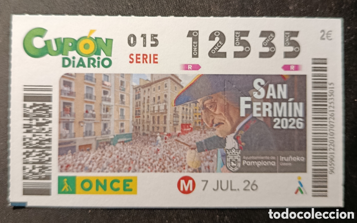 Cupones ONCE: N&deg; 12535 (7/JULIO/2026)-NAVARRA