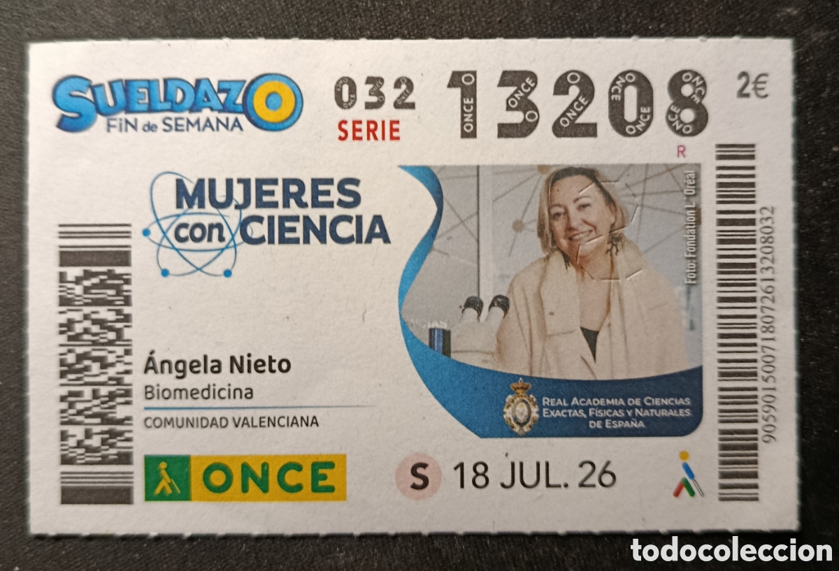 Cupones ONCE: N&deg; 13208 (18/JULIO/2026)-VALENCIA