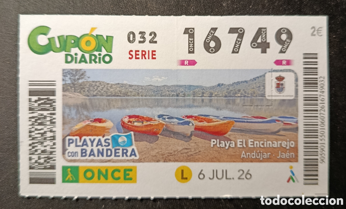 Cupones ONCE: N&deg; 16749 (6/JULIO/2026)-JA&Eacute;N