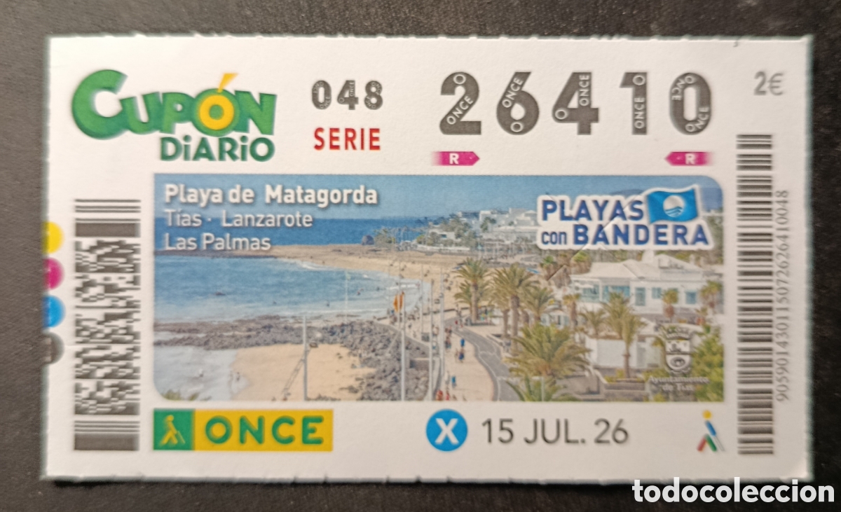 Cupones ONCE: N&deg; 26410 (15/JULIO/2026)-CANARIAS