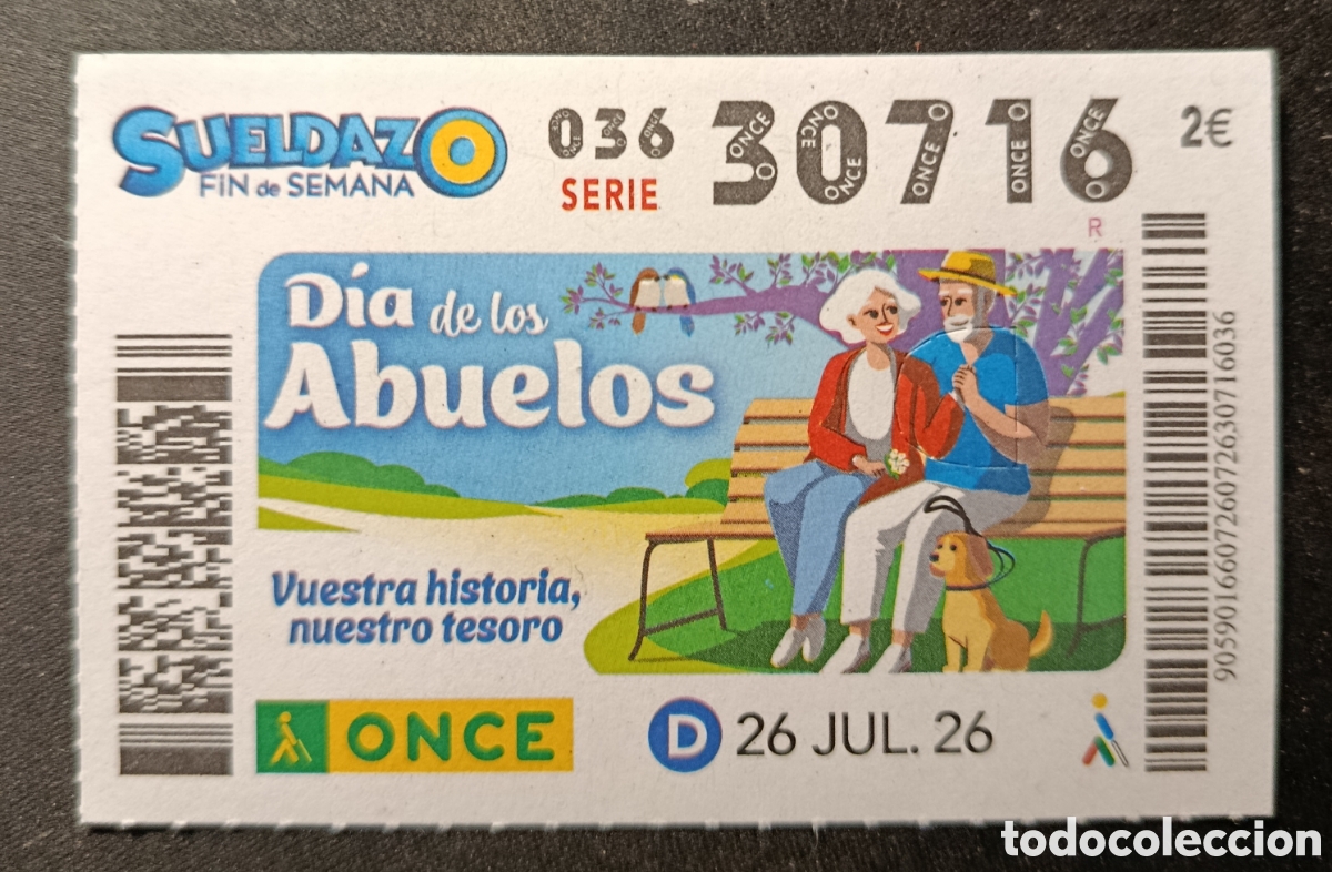 Cupones ONCE: N&deg; 30716 (26/JULIO/2026)